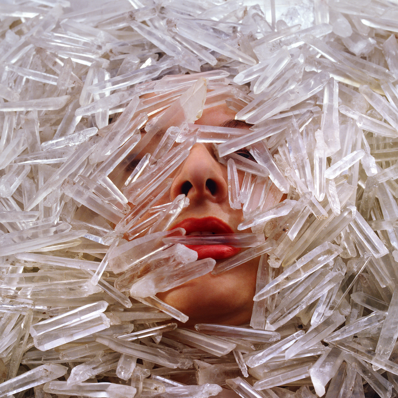 This image is from Dozing Consciousness, a performance for video by Marina Abramovic cq. It is part of an exhibition tentatively titled “Crystal: Visible and Invisible.” It opens Oct. 12 at Crystal Bridges Museum of American Art.