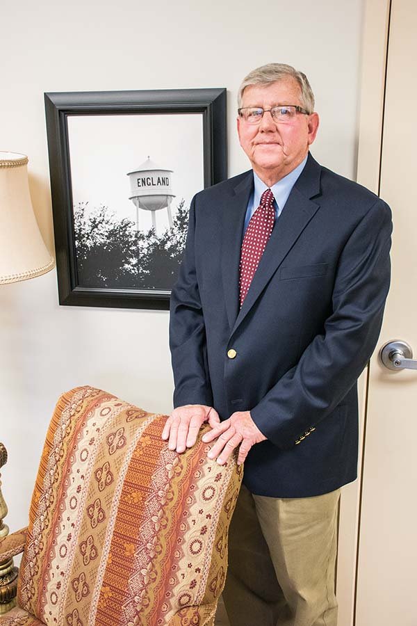 England Mayor David “Butch” House stands in his office at the England City Hall. House, a retired farmer, was elected mayor during the 2018 November general election. He is a 1968 graduate of England High School.