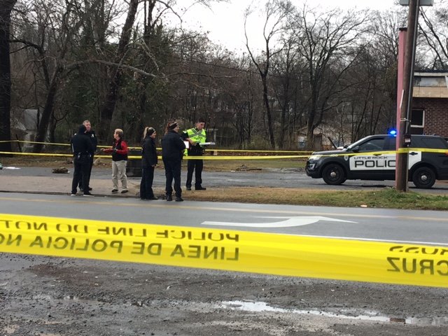 Police investigate a fatal shooting in Little Rock on Friday morning.