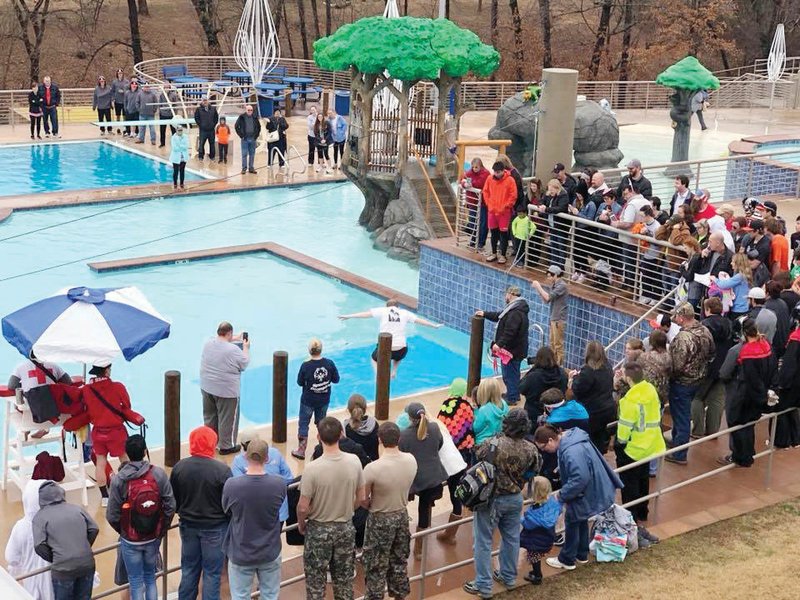 Divers take part in the 2018 Polar Plunge for Area 16 of Special Olympics Arkansas at the Batesville Community Center and Aquatics facility. The 2019 Polar Plunges will take place Jan. 26 at the aquatics pool and Feb. 14 at Batesville High School’s Pioneer Stadium.