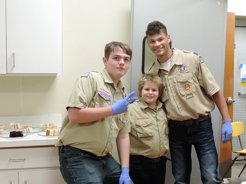 Submitted photo SCOUTS: From left are Scouts Carter Fulkerson, Jessie Weatherford and Dilanne Allen.