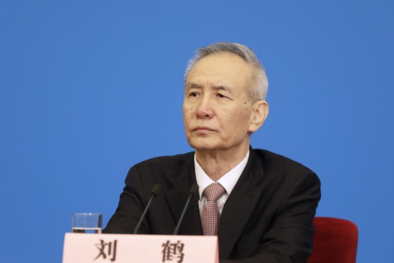 Liu He, China's vice premier and director of the central leading group of the Chinese Communist Party, ollowing the closing of the First Session of the 13th National People's Congress at the Great Hall of the People in Beijing on March 20, 2018. MUST CREDIT: Bloomberg photo by Qilai Shen.