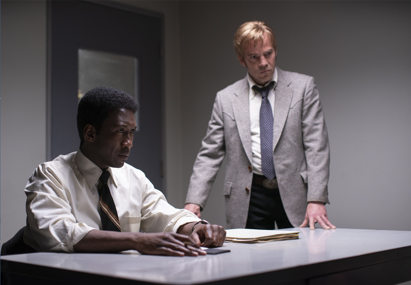 Mahershala Ali (left) and Stephen Dorff star in HBO’s True Detective. The current season was filmed in Arkansas.