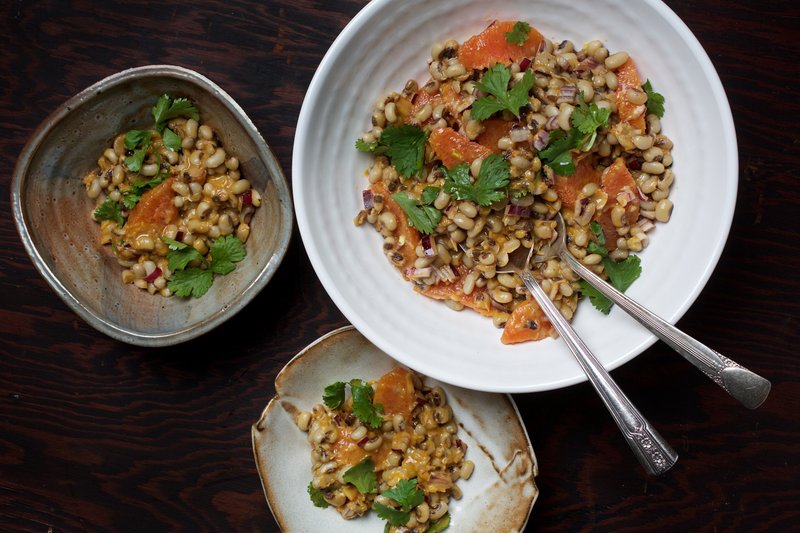 Black-Eyed Peas With Oranges and Chipotle. Photo by Deb Lindsey for The Washington Post