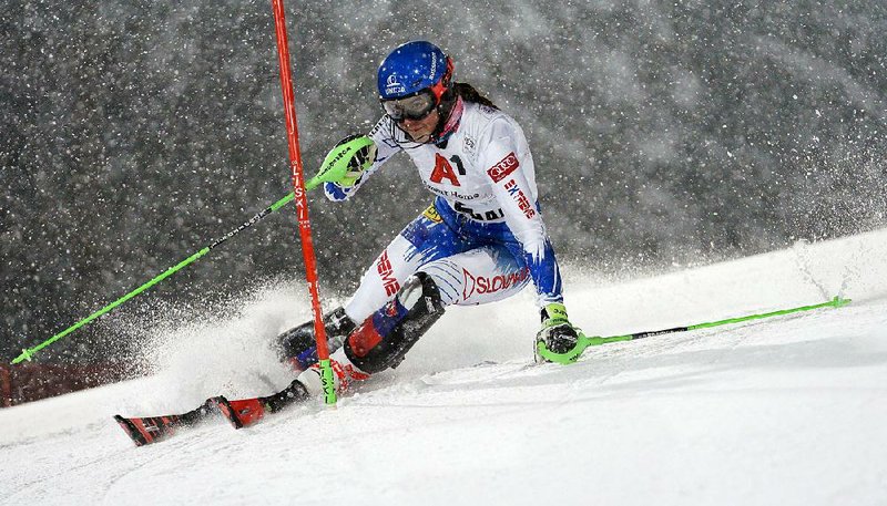Slovakia’s Petra Vlhova won the women’s World Cup slalom event Tuesday at Flachau, Austria, defeating American Mikaela Shiffrin. 