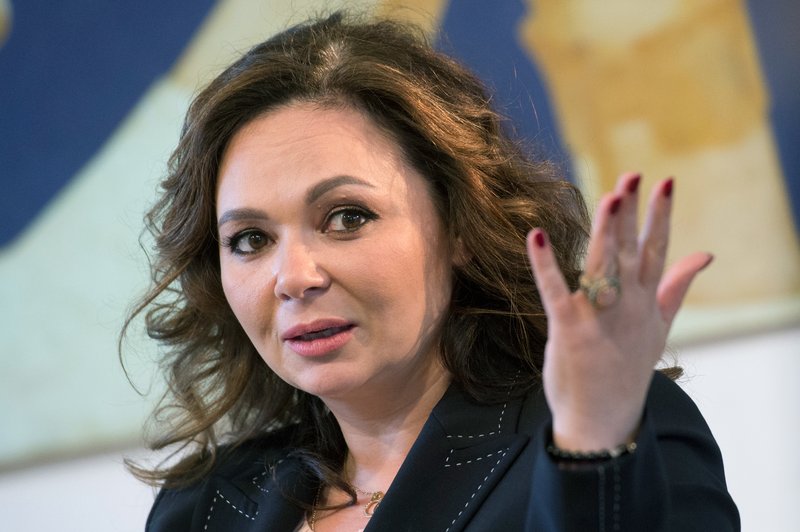 In this April 22, 2018 file photo, Russian lawyer Natalia Veselnitskaya speaks during an interview with The Associated Press in Moscow.  (AP Photo/Dmitry Serebryakov, File)