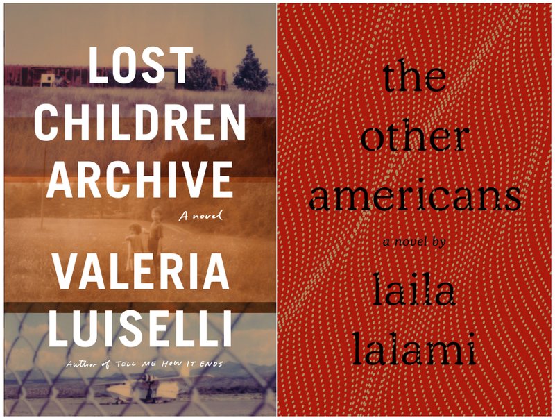 This combination photo of cover images shows &quot;Lost Children Archive,&quot; a novel about young immigrants separated from their families, by Valeria Luiselli, left, and &quot;The Other Americans,&quot; a novel by Laila Lalami which comes out March 26. (Pantheon Books via AP) (Knopf, left, and Pantheon via AP)
