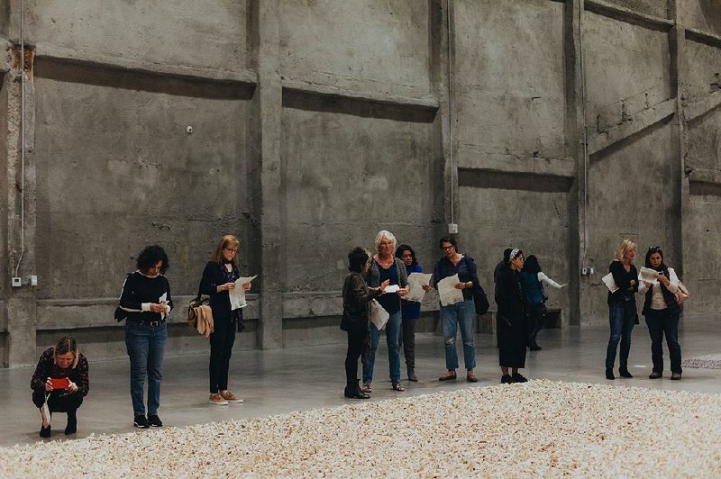 Members of the group called Finding Female Friends Past Fifty view Ai Weiwei’s Spouts at the Marciano Art Foundation in Los Angeles  recently. The group was founded on Meetup, a site where people can make online groups to meet up in real life. 