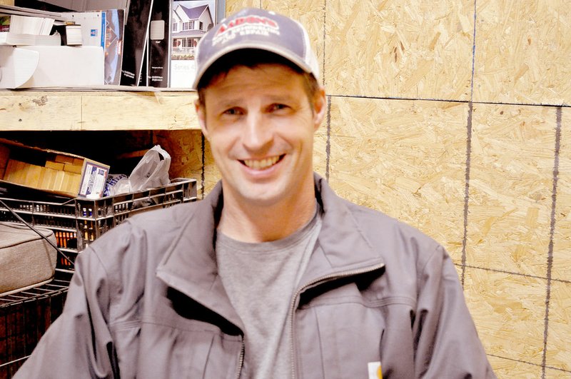 RACHEL DICKERSON/MCDONALD COUNTY PRESS Aaron Barnard is the owner of Aaron's Home Remodeling and Repair in Pineville. He has been in business for 10 years.