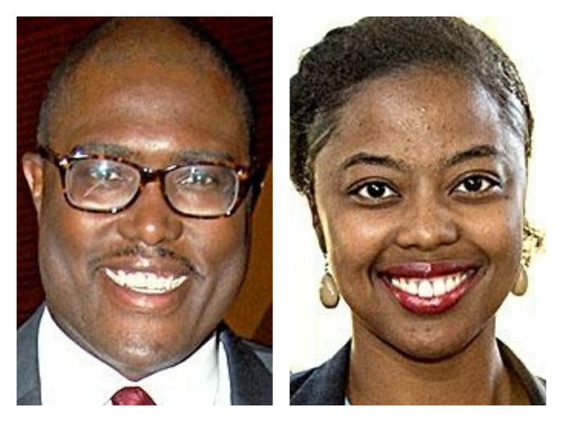 Little Rock Mayor Frank Scott Jr. (left) and his senior adviser Kendra Pruitt (right) are shown in this combination photo.