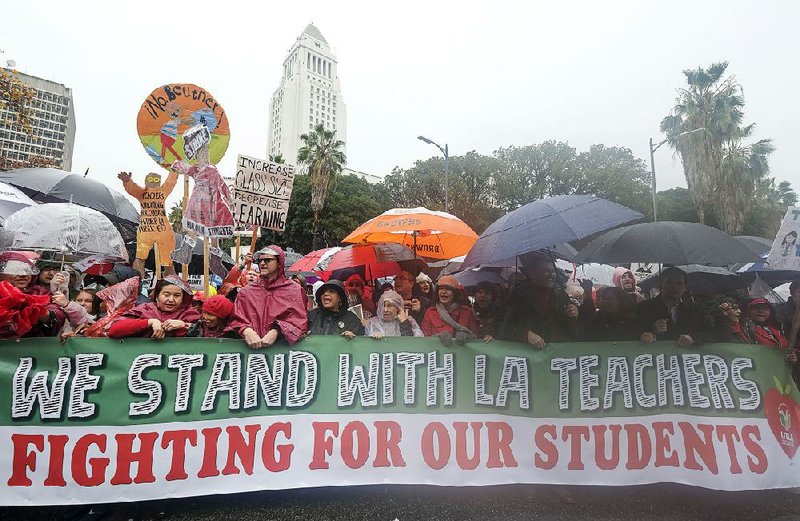 LA Teachers Go On Strike, But Schools Remain Open | Northwest Arkansas ...