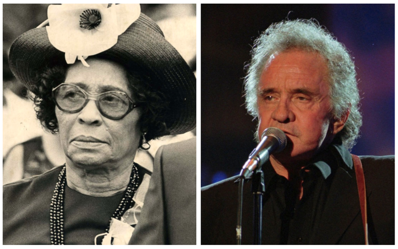 Little Rock Nine mentor Daisy Gatson Bates and musician Johnny Cash are shown in these file photos.