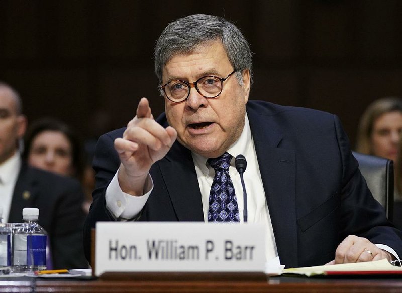 “I will not be bullied into doing anything I think is wrong — by anybody, whether it be editorial boards or Congress or the president,” attorney general nominee William Barr testified Tuesday. 