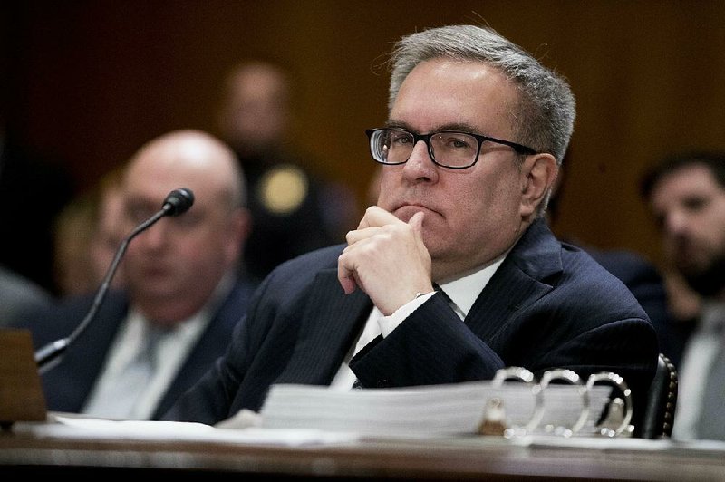 Andrew Wheeler, nominated to lead the Environmental Protection Agency, appears Wednesday before the Senate Environment and Public Works Committee on Capitol Hill. 
