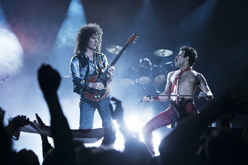 Gwilym Lee (left) and Rami Malek star in Bohemian Rhapsody. The Twentieth Century Fox’s movie was a surprise winner at the Golden Globes.