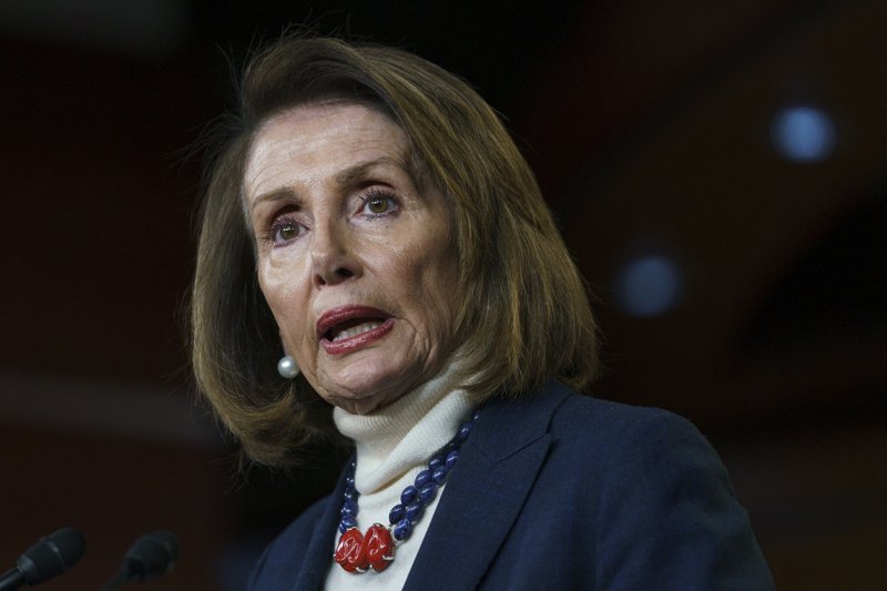 House Speaker Nancy Pelosi of Calif., speaks during a news conference on Capitol Hill in Washington, Thursday, Jan. 17, 2019. (AP Photo/Carolyn Kaster)

