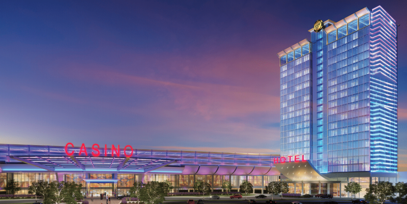 This rendering released by Southland Gaming & Racing shows a planned $250M addition including a new casino complex and hotel.