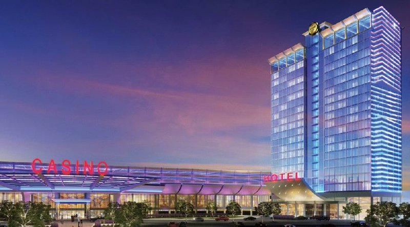 An artist’s rendering released by Southland Gaming & Racing shows a planned $250 million addition, including a casino complex and hotel, at the facility’s West Memphis site.