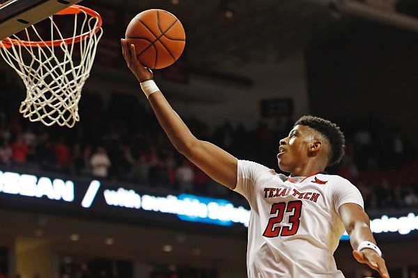 Texas Tech's Jarrett Culver (23) lays up the ball during the second half of the team's NCAA college basketball game against Iowa State, Wednesday, Jan. 16, 2019, in Lubbock, Texas. (AP Photo/Brad Tollefson)