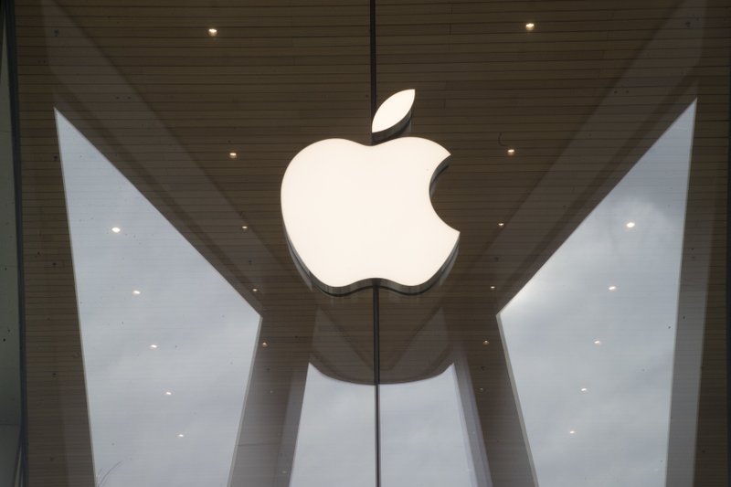 In this Jan. 3, 2019 file photo, the Apple logo is displayed at the Apple store in the Brooklyn borough of New York.  