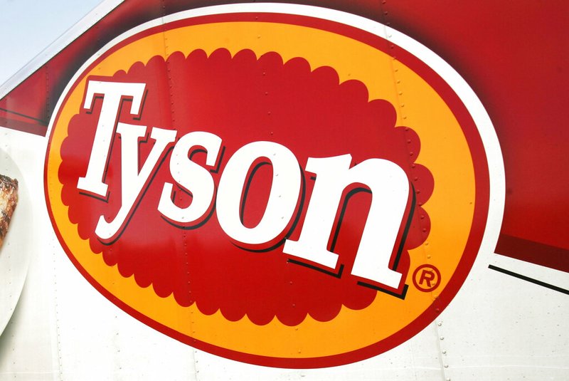 In this Oct. 28, 2009, file photo, a Tyson Foods, Inc., truck is parked at a food warehouse in Little Rock. (AP Photo/Danny Johnston, File)