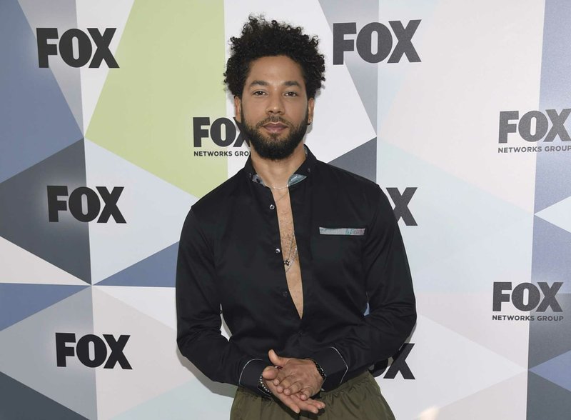 FILE - In this May 14, 2018 file photo, Jussie Smollett, a cast member in the TV series "Empire," attends the Fox Networks Group 2018 programming presentation afterparty in New York. (Photo by Evan Agostini/Invision/AP, File)


