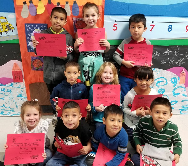 PHOTO SUBMITTED Noel Primary is excited to announce January's Terrific Tigers beginning with Faith Sontag (front, left), Isaac Depaz, Stiven Perez, Kevin Rubi, Kaiden Graves (row two, left), McKensie Hemingway, April Htoo, Justin Rojas-Novella (row three, left), Lily Brewer and Henry Lopez-Hernandez. Not pictured is Malika Darra.