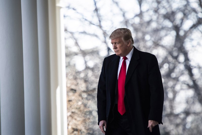 President Donald Trump walks out to the Rose Garden at the White House to announce a deal with congressional leaders to temporarily reopen the government on Jan. 25, 2019.  Washington Post photo by Jabin Botsford.