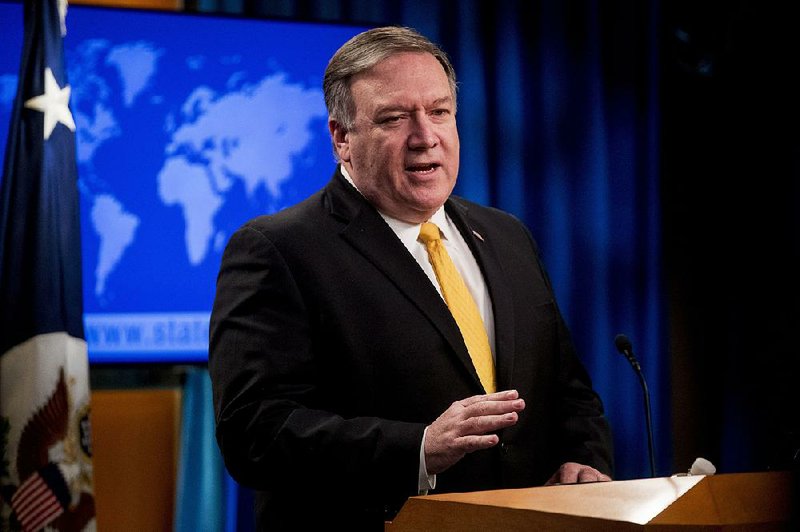 “We can no longer be restricted by the [intermediate-range nuclear arms] treaty while Russia shamelessly violates it,” Secretary of State Mike Pompeo said Friday in Washington. 