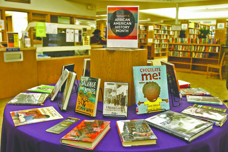 On display: In recognition of Black History Month, Barton Public Library has several African-American themed books and books by African-Americans on display and ready for check out.
