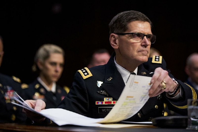 Gen. Joseph Votel told lawmakers Tuesday that while executing a withdrawal from Syria, the U.S. military is “preserving sufficient power in the region” to deal with any remnants of Islamic State forces.