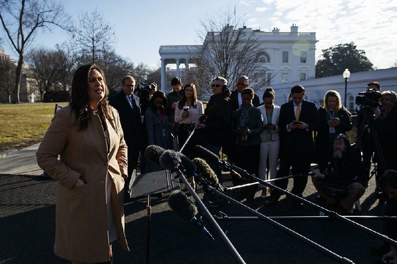 White House press secretary Sarah Huckabee Sanders tells reporters Tuesday that the subpoena over the president’s inaugural committee “has nothing to do with the White House.” 