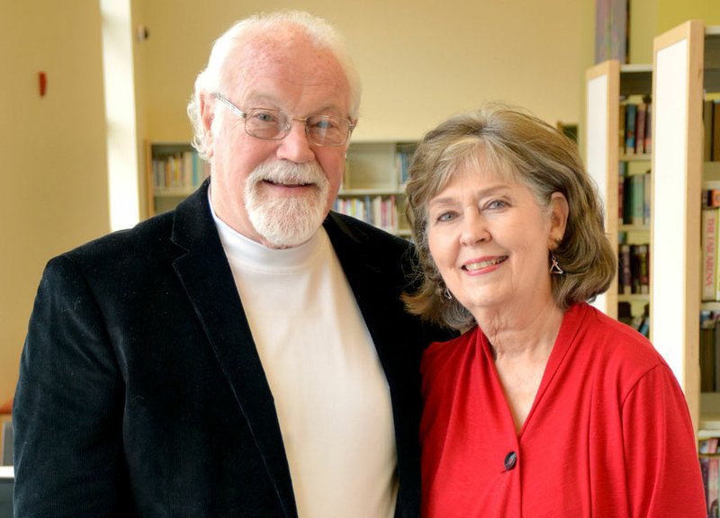 Bob and Cathi Coleman visited the Siloam Springs Public Library last week, where serve as Santa and Mrs. Claus for Santa at the Library and where Cathi is involved with Friends of the Library. The Colemans will be honored as Pioneer Citizens, along with Raquel Beck, at the 89th annual Chamber of Commerce Banquet on Thursday.