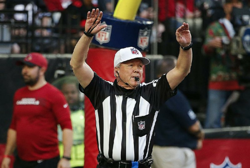 FILE — NFL referee Walt Coleman, a Little Rock native who retired after the 2018 season, was warmly greeted on Dec. 30, 2018, at Gillette Stadium in Foxborough, Mass., where he officiated the New England Patriots’ matchup against the New York Jets.