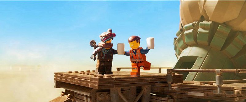 Lucy (voice of Elizabeth Banks) and Emmet (Chris Pratt) embark on a mission to rescue their friends from alien invaders in The Lego Movie 2: The Second Part. 