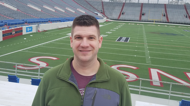 Justin Dorsey, the new director of War Memorial Stadium, will begin work at the 54,000-seat stadium on Monday. 