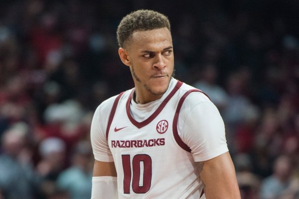 Arkansas center Daniel Gafford is shown during a game against Vanderbilt on Tuesday, Feb. 5, 2019, in Fayetteville.