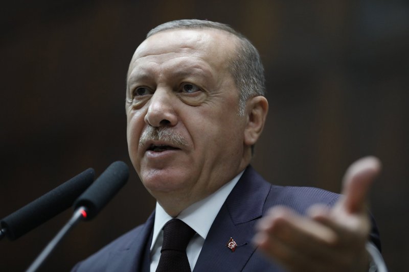 Turkey's President Recep Tayyip Erdogan delivers a speech in this Tuesday, Nov. 6, 2018 file photo. 