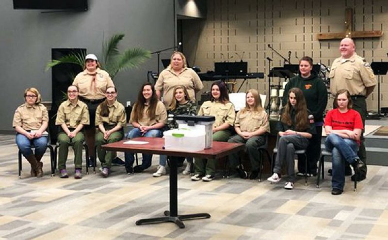 Ten girls gathered Tuesday in Bryant to form the first all-girl Boy Scouts troop chartered by the organization’s largest council in the state. 