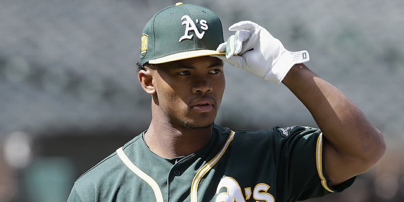 ON THE MOVE: Former MLB Draft pick Kyler Murray looks on before a baseball game between the Athletics and the Los Angeles Angels on June 15, 2018, in Oakland, Calif.