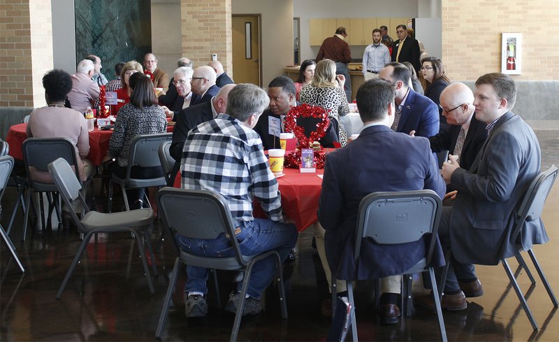 Luncheon: Business and industry leaders, school representatives and government officials met at the El Dorado Municipal Auditorium yesterday for the El Dorado-Union County Chamber of Commerce’s first Economic Outlook Luncheon of 2019. Caitlan Butler/News-Times