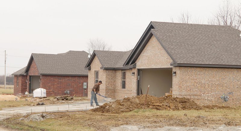 LYNN KUTTER ENTERPRISE-LEADER Lincoln saw some housing growth in 2018, including these four houses under construction on Andrew Street.