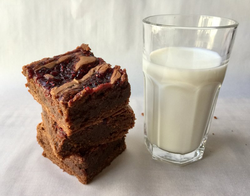 Fudgy Red Berry Swirl Brownies Photo by Kelly Brant