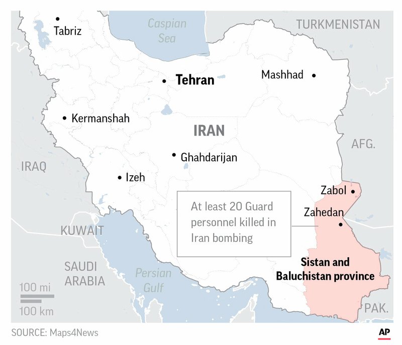 Map locates Sistan and Baluchistan in Iran.