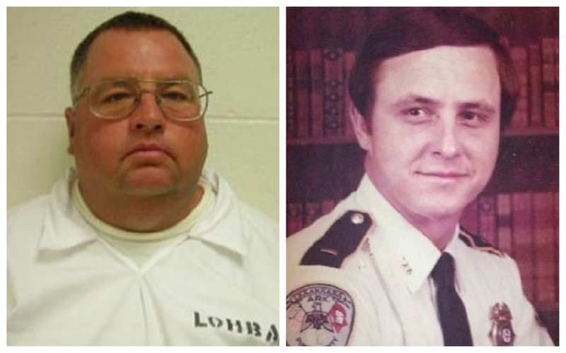 John Lohbauer, left, and the Texarkana police officer he fatally shot, Ed Worrell, are shown in these file photos from the Texarkana Gazette.