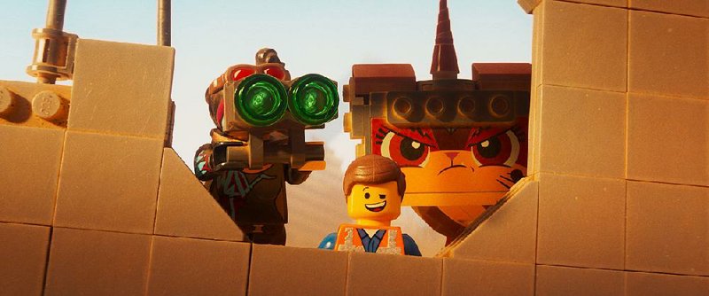 Lucy/Wyldstyle (Elizabeth Banks, left), Emmet (Chris Pratt) and Ultrakatty (Alison Brie) are among the characters from Warner Bros.’ The Lego Movie 2: The Second Part. It came in first at last weekend’s box office and made about $35 million. 