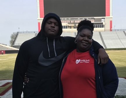 2020 OL Javion Cohen and his mother Philecia Fuller.