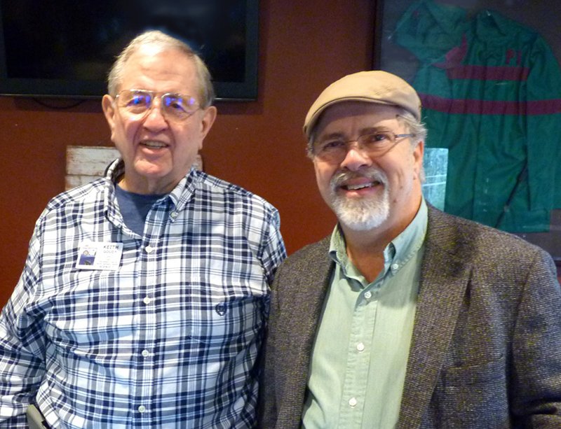 Submitted photo ROTARY GUEST: Capping off his month as club program chair, Keith Goudy, left, introduced speaker Garland County Justice of the Peace Jimmy Young to The Rotary Club of North Garland County/Scenic 7.