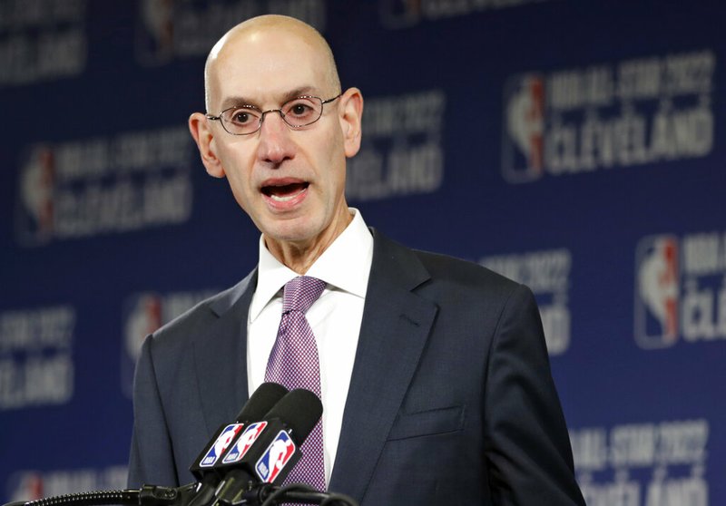 In this Nov. 1, 2018 file photo, NBA Commissioner Adam Silver announces that the Cleveland Cavaliers will host the 2022 NBA All Star game during a news conference in Cleveland. The NBA is bringing a pro league to Africa. The Basketball Africa League, a new collaboration between the NBA and the sport's global governing body FIBA, was announced Saturday, Feb. 16, 2019. (AP Photo/Tony Dejak, File)