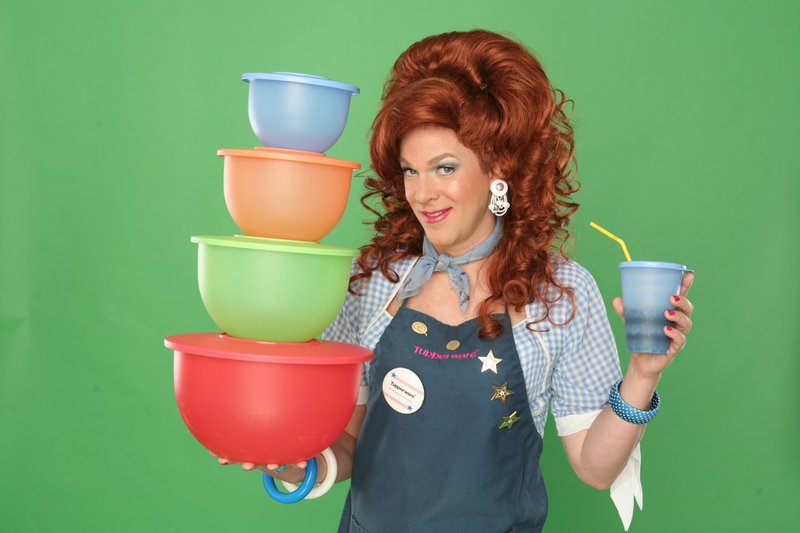 Tupperware salesman Dixie Longate covers Tupperware, female empowerment and life in her one-woman show, Dixies Tupperware Party, Tuesday-Saturday Feb. 19-23, 2 p.m. Feb. 24 at Fayetteville's Walton Arts Center.